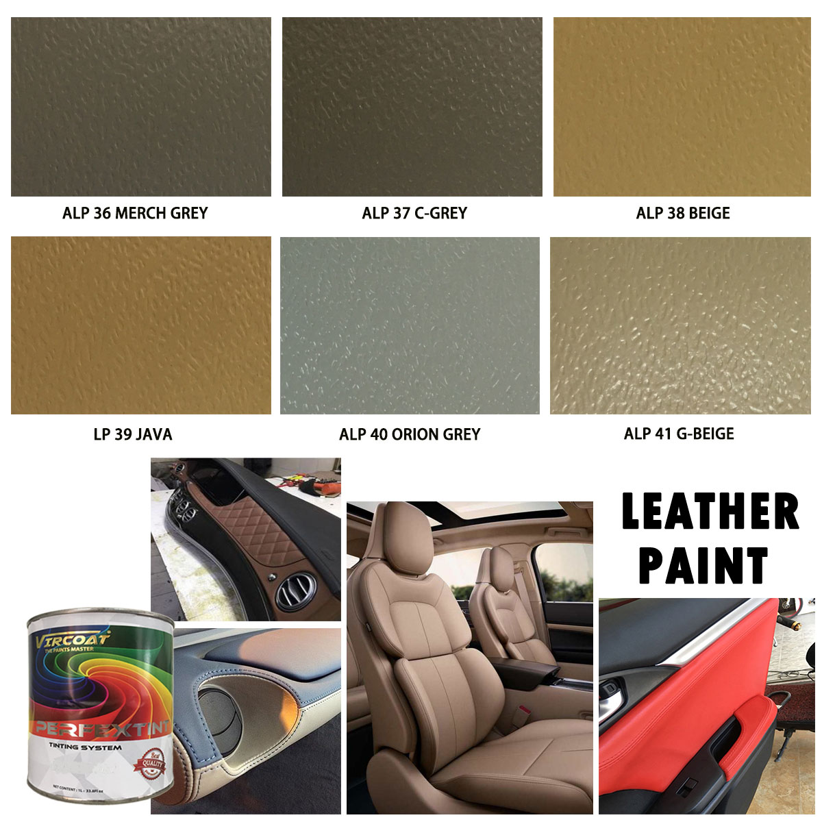 leather paint, dashboard paint, door panel paint, cushion paint, car